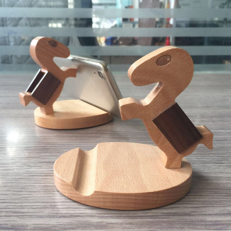 Wooden Mobile Phone Bracket Beech Lazy Mobile Phone Holder,Style: Pony