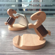 Wooden Mobile Phone Bracket Beech Lazy Mobile Phone Holder,Style: Pony