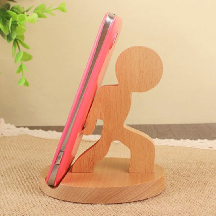 Wooden Mobile Phone Bracket Beech Lazy Mobile Phone Holder,Style: Staunch