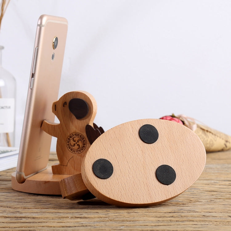 Wooden Mobile Phone Bracket Beech Lazy Mobile Phone Holder,Style: Piggy