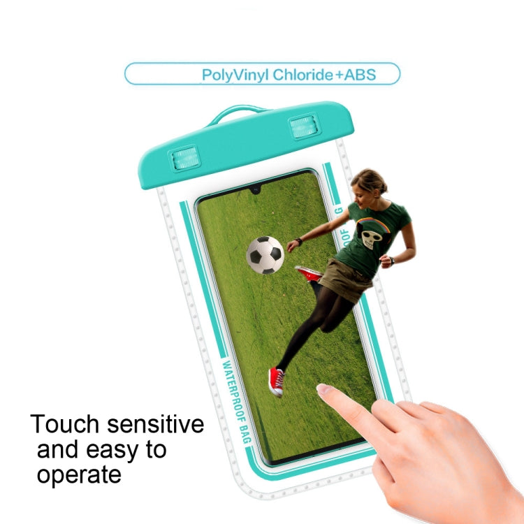 2 PCS Armband Style Transparent Water-resistant Cell Phone Case Swimming Cell Phone Bag(Green)