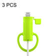3 PCS Soft Washable Data Cable Silicone Case For Apple, Spec: 8 Pin (Mustard Green) - Cable Organizer by PMC TechLife | Online Shopping South Africa | PMC TechLife | Buy Now Pay Later Mobicred