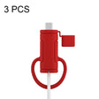 3 PCS Soft Washable Data Cable Silicone Case For Apple, Spec: Type-C (Red) - Cable Organizer by PMC TechLife | Online Shopping South Africa | PMC TechLife