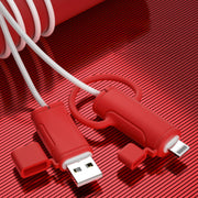 3 PCS Soft Washable Data Cable Silicone Case For Apple, Spec: USB (Black)