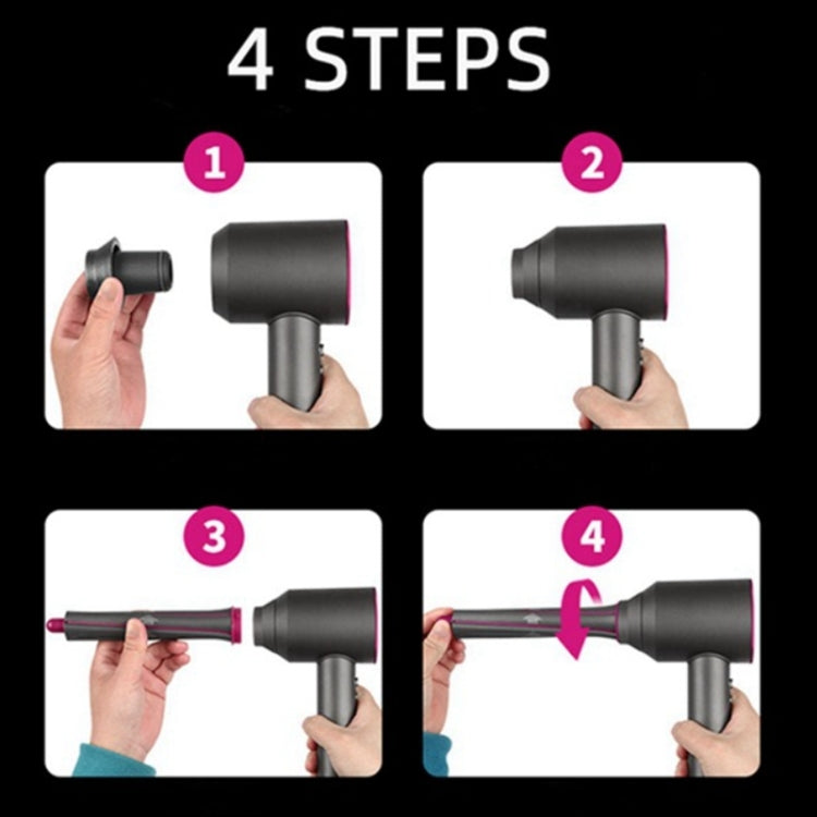 One Pair Long Barrels +2 Adapters For Dyson Hair Dryer Curling Iron Accessories