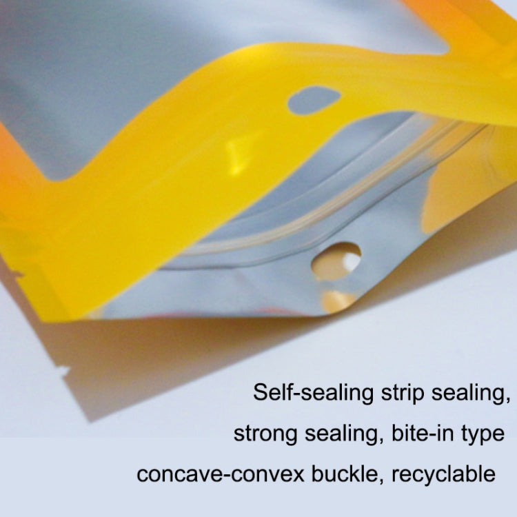 100PCS Aluminum Foil Ziplock Bag Jewelry Sealed Packaging Bag, Size: 14x20cm (Blue Gradient)