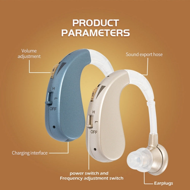 Hearing Aid Audiphones Sound Amplifier US Plug(Blue)