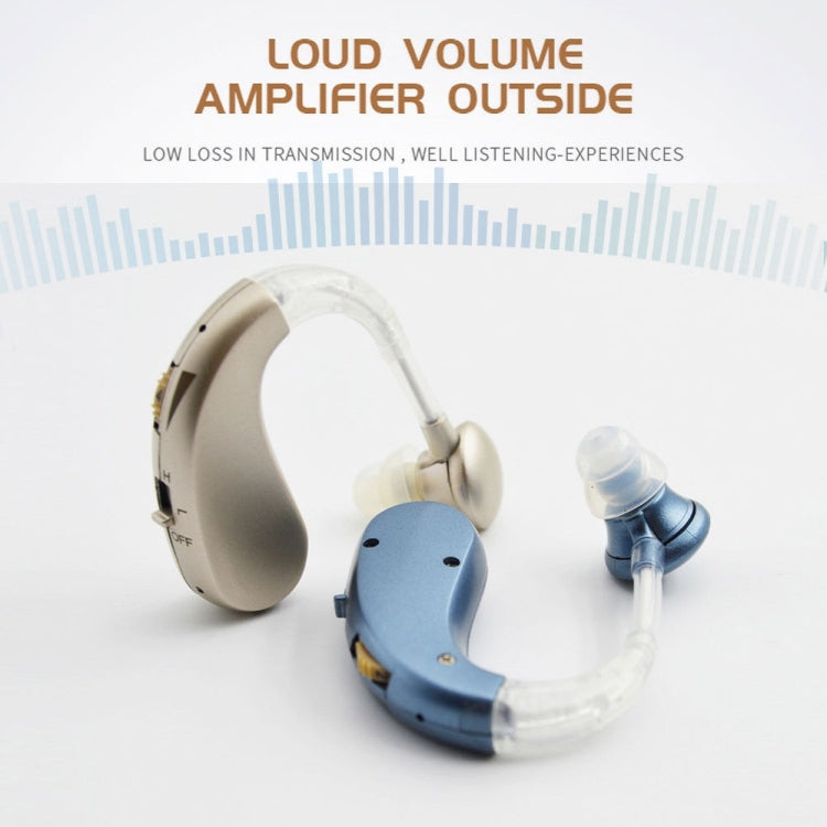 Hearing Aid Audiphones Sound Amplifier US Plug(Blue)