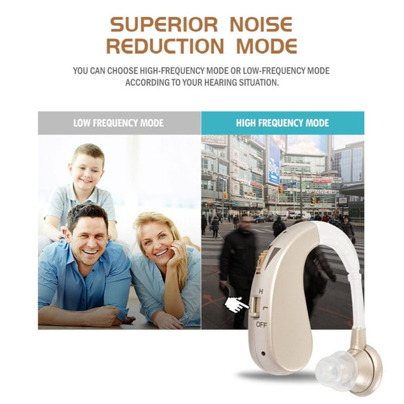 Hearing Aid Audiphones Sound Amplifier US Plug(Blue)