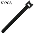 50 PCS  T-shape Self-Adhesive Data Cable Organizer Bundles 12 x 120mm Black - Cable Organizer by PMC TechLife | Online Shopping South Africa | PMC TechLife