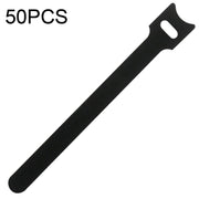 50 PCS  T-shape Self-Adhesive Data Cable Organizer Bundles 12 x 120mm Black