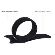50 PCS  T-shape Self-Adhesive Data Cable Organizer Bundles 12 x 120mm Black