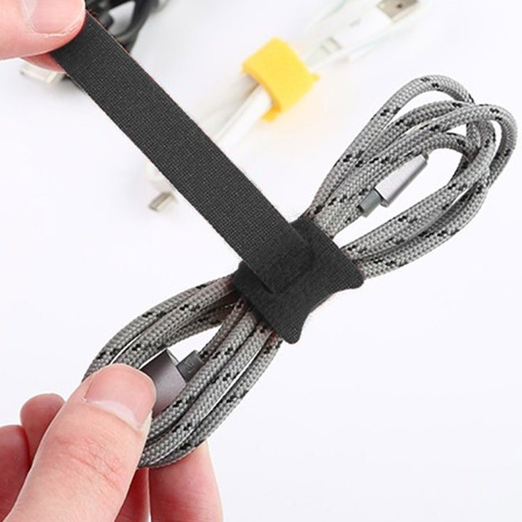 50 PCS  T-shape Self-Adhesive Data Cable Organizer Bundles 12 x 120mm Black