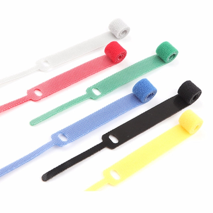 50 PCS Needle Shape Self-adhesive Data Cable Organizer Colorful Bundles 15 x 300mm(Yellow)