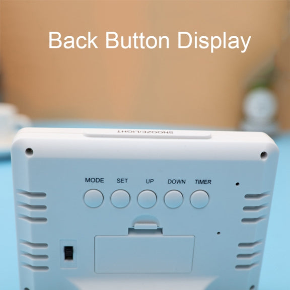 G2000 Color Screen Date Temperature Display Alarm Clock Desk Clock(White)