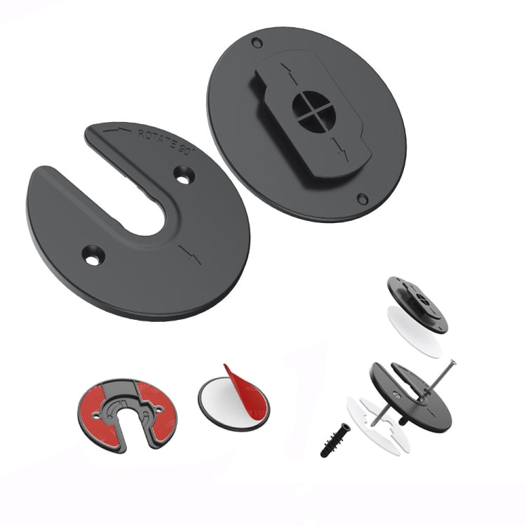 Tablet Router TV Box Wall Mount Bracket Holder(Black)