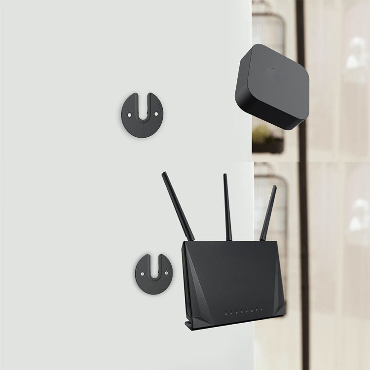 Tablet Router TV Box Wall Mount Bracket Holder(Black)