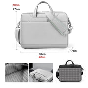 Airbag Thickened Laptop Portable Messenger Bag, Size: 15.6-16.1 inches(Light Gray)