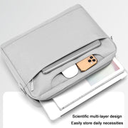 Airbag Thickened Laptop Portable Messenger Bag, Size: 15.6-16.1 inches(Light Gray)