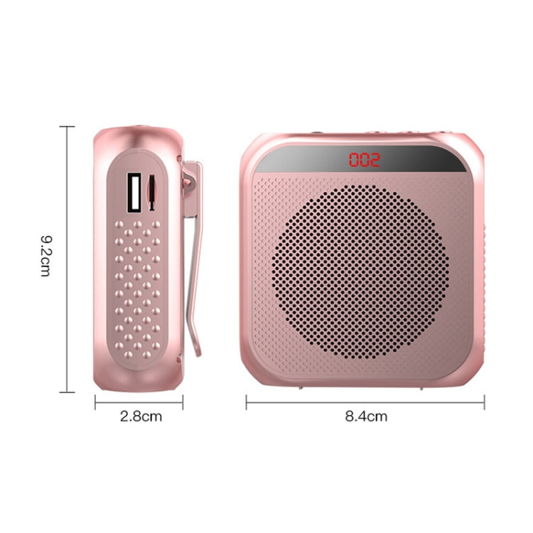 S17 Mini Portable Tour Guide Teaching Loudspeaker with Screen Display(Bright White)