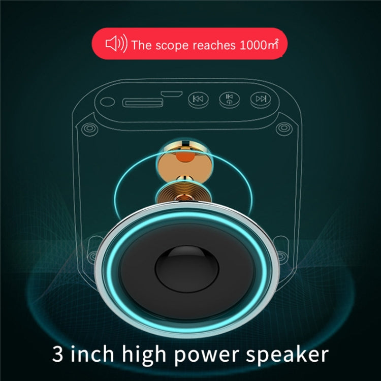 S17 Mini Portable Tour Guide Teaching Loudspeaker with Screen Display(Cool Black)