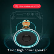S17 Mini Portable Tour Guide Teaching Loudspeaker with Screen Display(Cool Black)