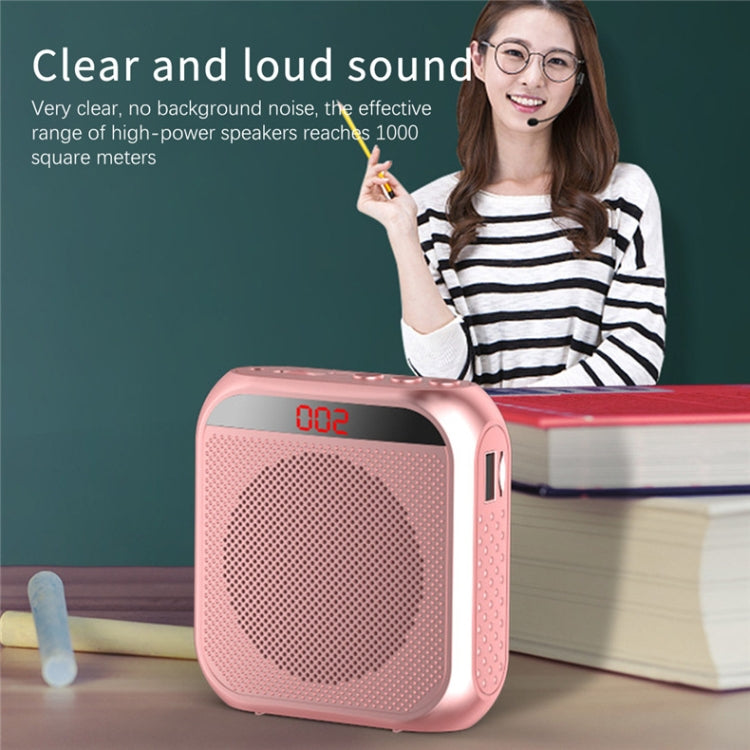 S17 Mini Portable Tour Guide Teaching Loudspeaker with Screen Display(Cool Black)