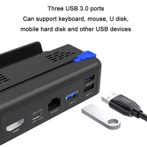 PGTECH For Steam Deck Game Console Base Support Data Transmission With Network Port