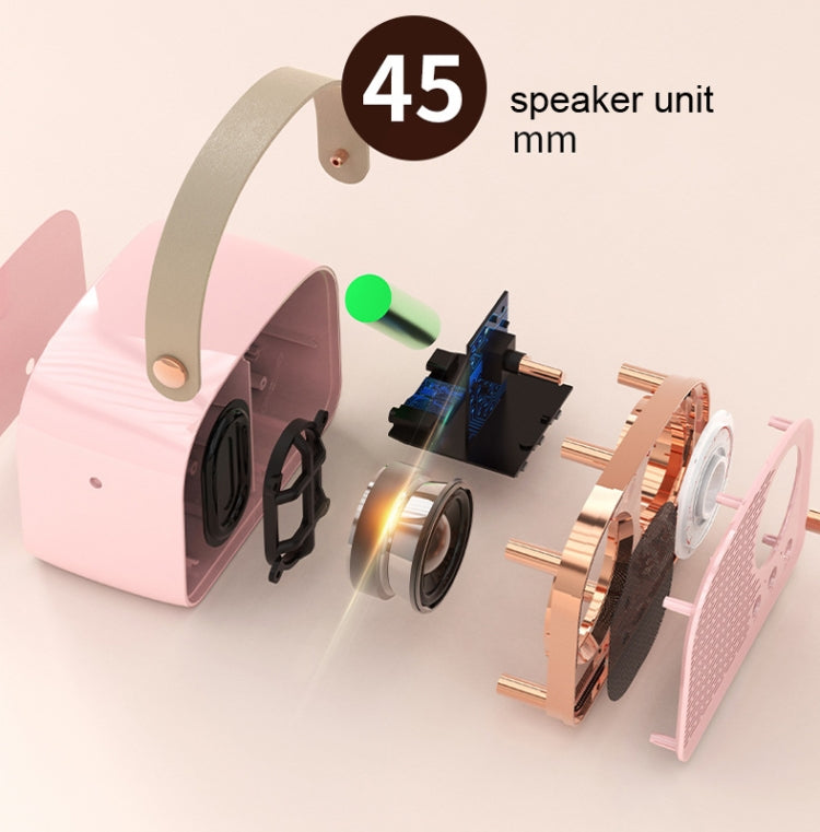 DW21 Vintage Radio BT Speaker Support TF Card/U Disk to Play(Light Green)