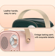 DW21 Vintage Radio BT Speaker Support TF Card/U Disk to Play(Light Green)
