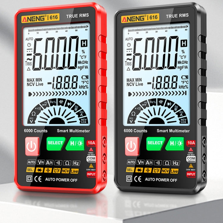 ANENG 616 Automatic High-precision Digital Display Capacitance Multimeter, Color: Black(Color Box)