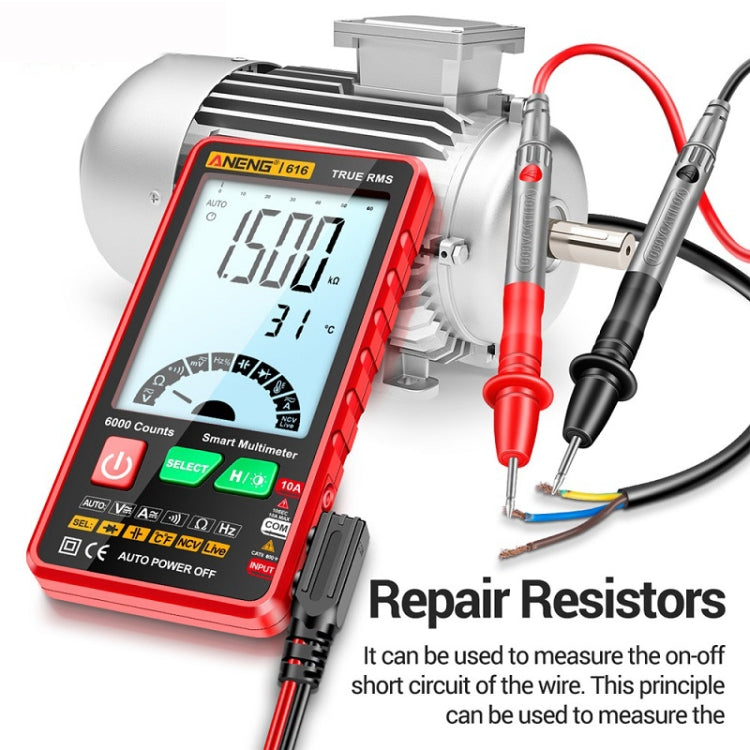 ANENG 616 Automatic High-precision Digital Display Capacitance Multimeter, Color: Black(Color Box)