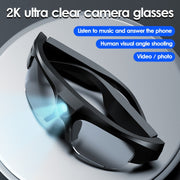 XV16 Anti-blue Light Cycling Wireless DV Sports BT Headset Audio Smart Glasses(Black)