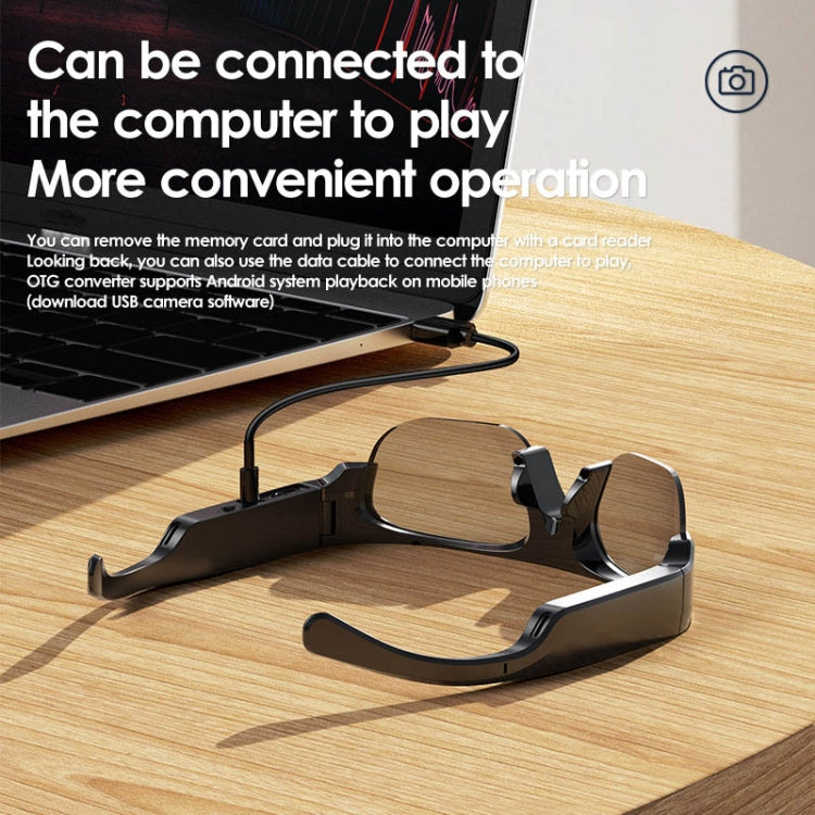 XV16 Anti-blue Light Cycling Wireless DV Sports BT Headset Audio Smart Glasses(Black)