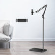 SSKY L10 Home Cantilever Ground Phone Holder Tablet Support Holder, Style: Fixed+Phone Clip (Black) - Lazy Bracket by SSKY | Online Shopping South Africa | PMC TechLife | Buy Now Pay Later Mobicred