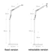 SSKY L10 Home Cantilever Ground Phone Holder Tablet Support Holder, Style: Fixed+Phone Clip (Black)
