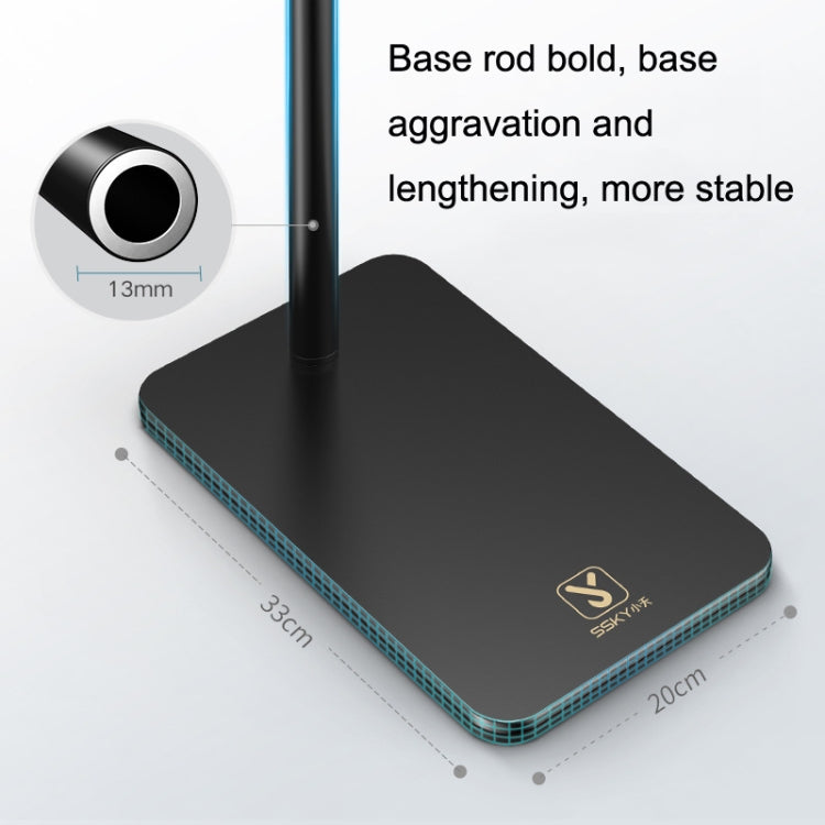 SSKY L10 Home Cantilever Ground Phone Holder Tablet Support Holder, Style: Fixed+Phone Clip (Black)