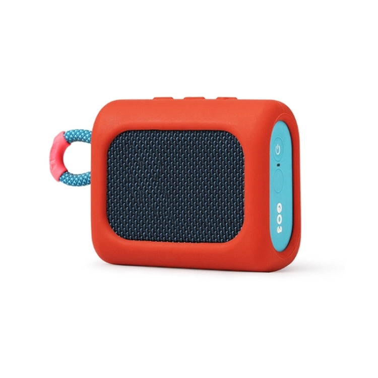 For JBL GO3 Dust-proof Silicone Case Anti-fall Speaker Case(Red)