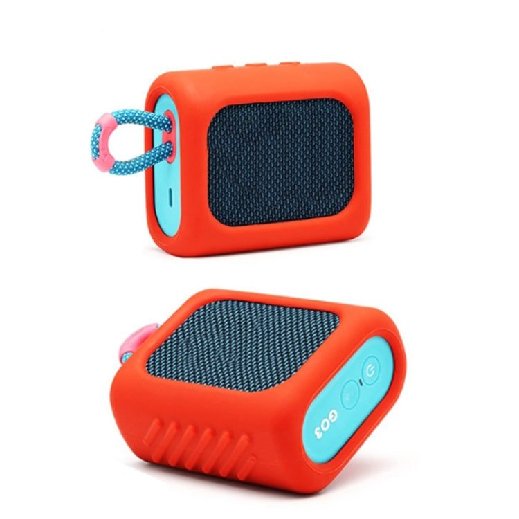 For JBL GO3 Dust-proof Silicone Case Anti-fall Speaker Case(Black)
