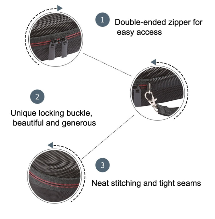 For JBL CLIP 4 Speaker Storage Bag Anti-crush Protection Box(Black)