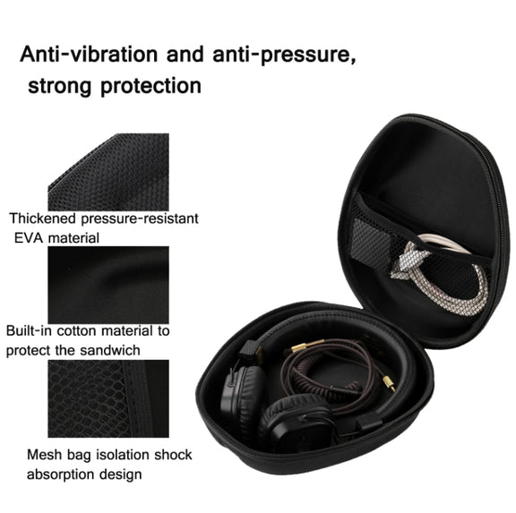 Universal Headphone Organizer Headphone Storage Bag Without Carabiner,Color: Black
