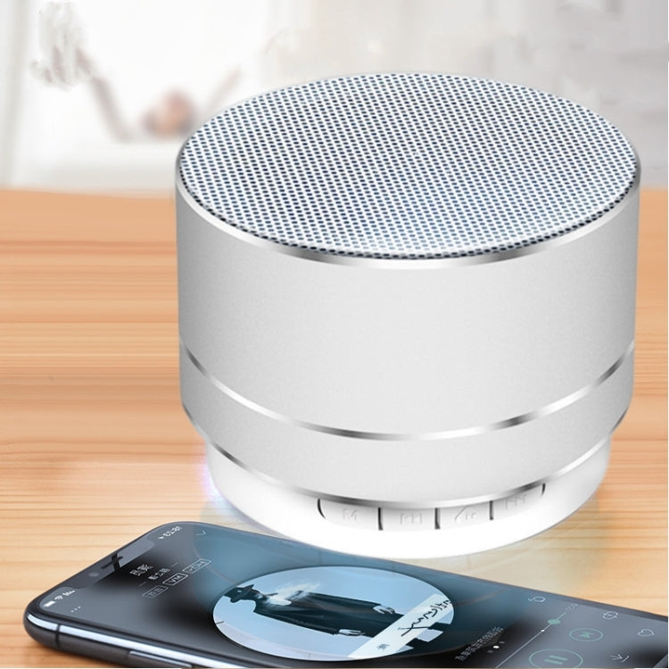 A10 Mini Metal Wireless Bluetooth Speaker(Silver)