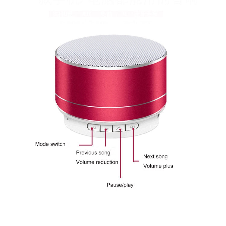 A10 Mini Metal Wireless Bluetooth Speaker(Silver)