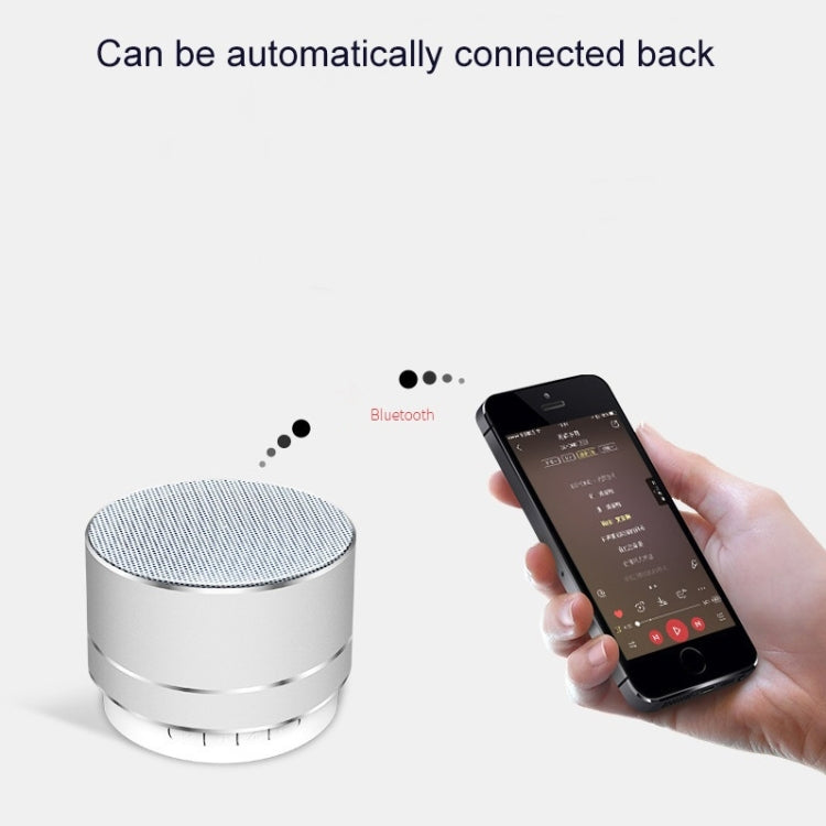 A10 Mini Metal Wireless Bluetooth Speaker(Golden)