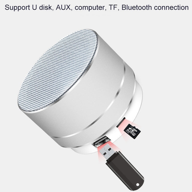 A10 Mini Metal Wireless Bluetooth Speaker(Silver)