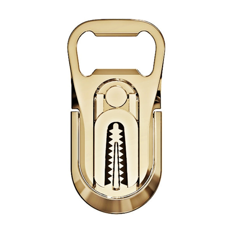 Multifunction Car Air Vent Phone Holder Finger Ring Phone Bracket Bottle Opener(Gold)