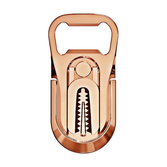 Multifunction Car Air Vent Phone Holder Finger Ring Phone Bracket Bottle Opener(Rose Gold)