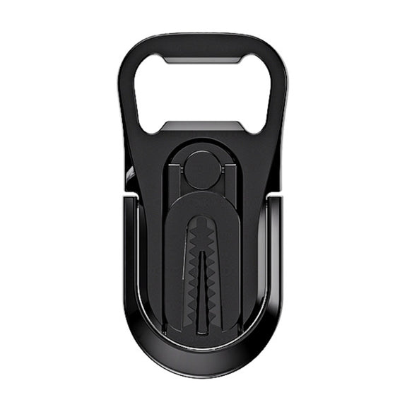 Multifunction Car Air Vent Phone Holder Finger Ring Phone Bracket Bottle Opener(Black)