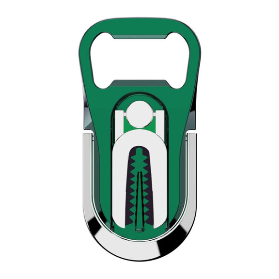 Multifunction Car Air Vent Phone Holder Finger Ring Phone Bracket Bottle Opener(Green)
