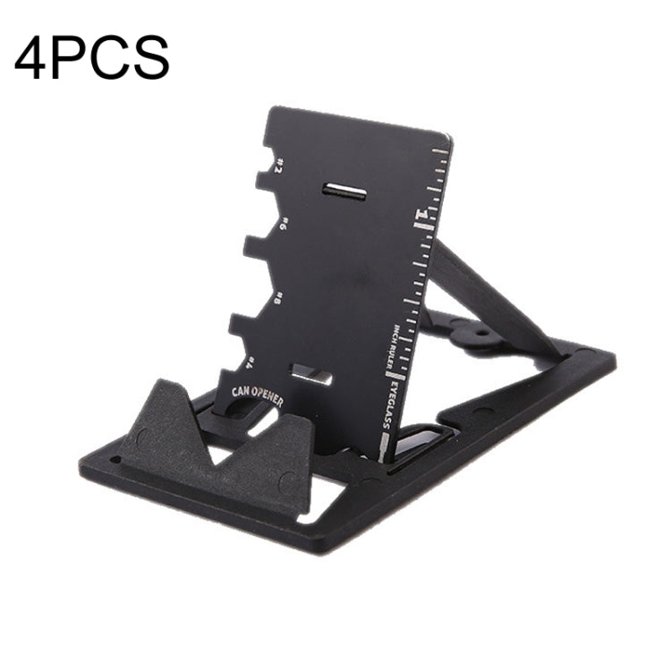4 PCS Multifunction Folding Mobile Phone Bracket Mini EDC Tool Card Bottle Opener(Opp Package)